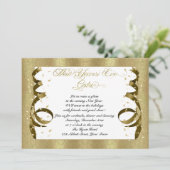 Invitation Gold Confetti New Years Eve Party (Debout devant)