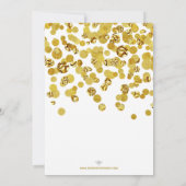 Invitation Gold Confetti Parties scintillant-Style 70e annive (Dos)