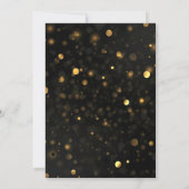 Invitation Gold Confetti Streamers Black New Year's Eve Party (Dos)