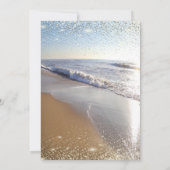 Invitation Gold Confetti Verre Tropical Beach Retraite (Dos)