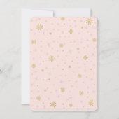 Invitation Gold & Coral Winter Conederland 1er anniversaire f (Dos)