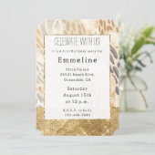 Invitation Gold Cream Poster de animal ivoire Abstrait (Debout devant)