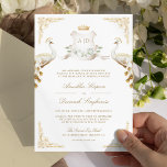 Invitation Gold Crest Royal Indian White Peacock Mariage<br><div class="desc">Éblouissez vos invités avec cette élégante invitation tout en un mariage indien avec une crête vintage avec de beaux paons et QR Code pour RSVP en ligne. Ajoutez simplement les détails de votre événement sur ce modèle facile à utiliser pour en faire une invitation unique.</div>