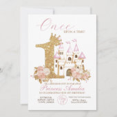 Invitation Gold Crown Castle Princess 1er anniversaire Invi (Devant)