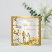 Invitation GOLD Curly Fantastique (Debout devant)