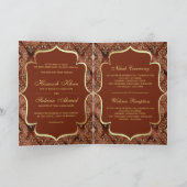 Invitation Gold Damask rouille Orange musulman musulman Maria (Intérieur)