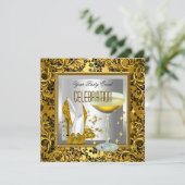 Invitation Gold Damask Silver High Heel Chaussures Champagne (Debout devant)