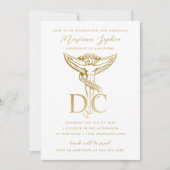 Invitation Gold DC Chiropractic Graduation Party (Devant)