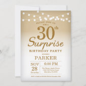 Invitation Gold de surprise 30e anniversaire (Devant)