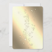 Invitation Gold Deer, Blue Pine Trees Noël Compagnie (Dos)