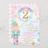 Invitation Gold Deux pays de sucreries Nutcracker Anniversair (Devant / Derrière)