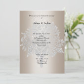 Invitation Gold Diamond Bouquet ÉLÉGANT MARIAGE (Debout devant)