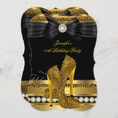Invitation Gold Diamond Leopard High Heures Anniversaire (Devant / Derrière)