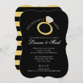 Invitation Gold Diamond Ring (Devant / Derrière)