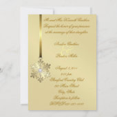 Invitation Gold Diamond Snowflake Gold Foil (Dos)