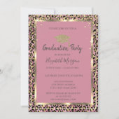 Invitation Gold Diamonds Grad Casquette diplôme Empreinte de  (Devant)