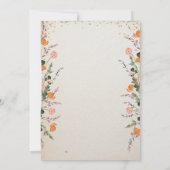 Invitation Gold Diamonds Meadow Fleurs sauvages Graduation (Dos)