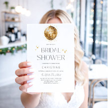 Gold Disco Ball Sparkle Fête des mariées