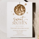Invitation Gold Disco Ball Sweet sixteen 16ème anniversaire<br><div class="desc">C'est une Gold Disco Ball Sweet sixteen 16ème anniversaire Invitation de fête!</div>