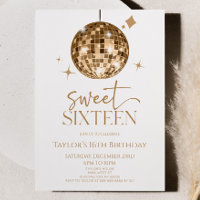 Gold Disco Ball Sweet sixteen 16ème anniversaire