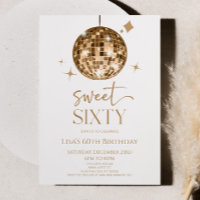 Gold Disco Ball Sweet Soixante 60e fête d'annivers