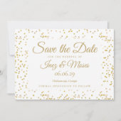 Invitation Gold Dust Confetti Enregistrer la date (Devant)