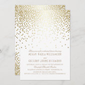 Invitation Gold Effet Confetti Dîner de répétition Art Déco (Devant / Derrière)