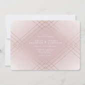 Invitation Gold Elegance rose Diamant Gatsby Mariage (Devant)