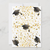 Invitation Gold Elegant double Celebration Graduation (Dos)