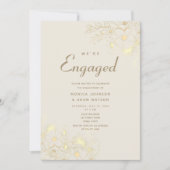 Invitation Gold Elegant Engagement Party (Devant)