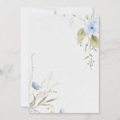 Invitation Gold Elegant Floral Gold Cross Baptism (Dos)