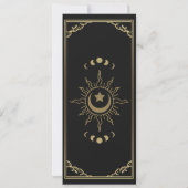 Invitation Gold Elegant Mystical Tarot Card Enregistrer la da (Dos)