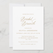 Invitation Gold Elegant Script moderne Brunch nuptial (Devant)