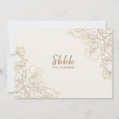 Invitation Gold Elegant Surprise Photo 80e anniversaire (Dos)