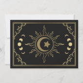 Invitation Gold Elegant Tarot Card Mariage RSVP (Dos)