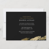 Invitation Gold et Black 80th Birthday Enregistrer la date (Dos)