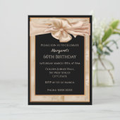 Invitation Gold et Black Elegant 60e anniversaire pour femmes (Debout devant)