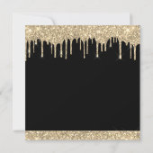Invitation Gold et Black Parties scintillant Sweet 16 Enregis (Dos)