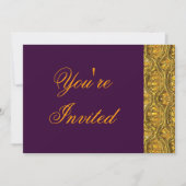 Invitation Gold et Deep Purple Party (Devant)