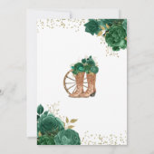 Invitation Gold et Emerald Green Western Charra Quinceañera (Dos)