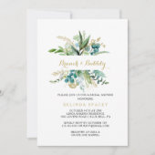 Invitation Gold et Eucalyptus Brunch & Fête des mariées Bubbl (Devant)