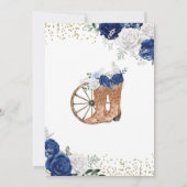 Invitation Gold et Navy Blue Western Charra Quinceañera (Dos)