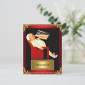 Invitation Gold et Red Art Déco (Debout devant)