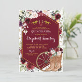 Invitation Gold et Rouge Bourgogne Occidentale Charra Quincea (Debout devant)