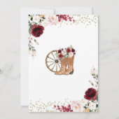 Invitation Gold et Rouge Bourgogne Occidentale Charra Quincea (Dos)