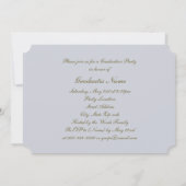 Invitation Gold et Sky-Blue Graduation Floral 2025 Party (Dos)