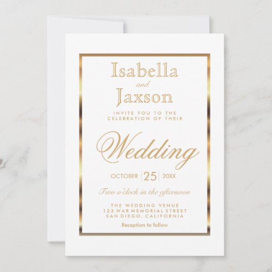 Invitation Gold et White (Devant)