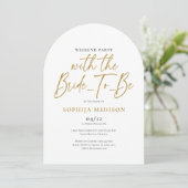 Invitation Gold et White Bachelorette Weend Party (Debout devant)