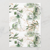 Invitation Gold Eucalyptus Wreath Green Sea Glass Mariage (Dos)