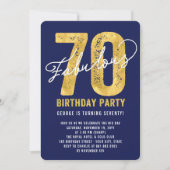 Invitation Gold Fabulous 70th Birthday Party (Devant)
